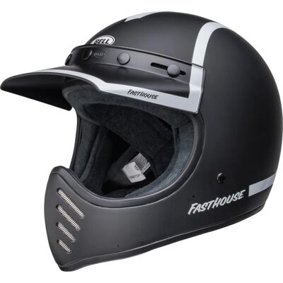 Casco moto Bell Moto-3 Fasthouse The Old Road - Nero - S - Unisex Casco moto Bell Moto-3 Fasthouse The Old Road - Nero - S - Unisex