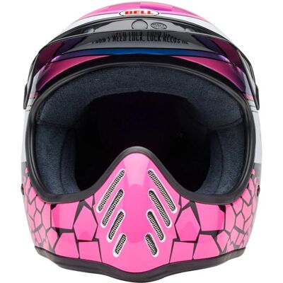 Casco Bell Moto-3 Rosa/Púrpura/Blanco - Estilo Vintage Casco Bell Moto-3 Rosa/Púrpura/Blanco - Estilo Vintage