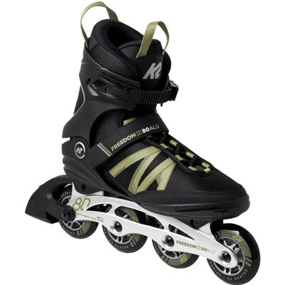 K2 FREEDOM III 80 ALU - Schwarz/Grün - 43,5 - Inlineskates K2 FREEDOM III 80 ALU - Schwarz/Grün - 43,5 - Inlineskates