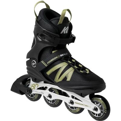 K2 FREEDOM III 80 ALU - Softboot Inline Skates für Einsteiger - Schwarz/Grün K2 FREEDOM III 80 ALU - Softboot Inline Skates für Einsteiger - Schwarz/Grün