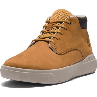 Timberland Herren Braune Leder Mid-top Schuhe - Schuhe Timberland Herren Braune Leder Mid-top Schuhe - Schuhe