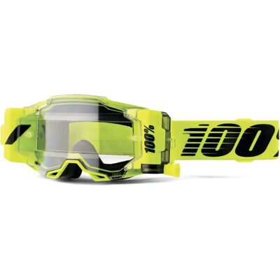 Lunettes de motocross 100% Armega Forecast - Jaune - Publicité Lunettes de motocross 100% Armega Forecast - Jaune - Publicité