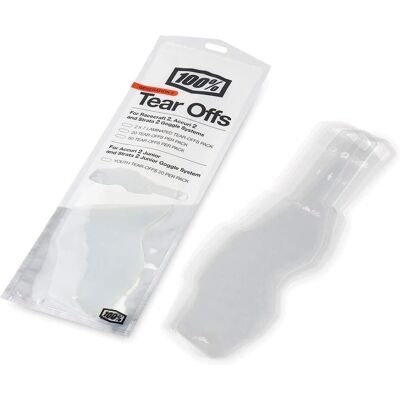 Tear-Offs 100% Racecraft, Accuri, Strata - Pack de 20 Tear-Offs 100% Racecraft, Accuri, Strata - Pack de 20