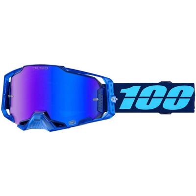 100% Armega Hiper Blue Cross Goggles - Motocross Type 100% Armega Hiper Blue Cross Goggles - Motocross Type