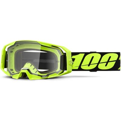 Maschera Cross 100% Armatic Giallo Neon - Maschera da Motocross Maschera Cross 100% Armatic Giallo Neon - Maschera da Motocross