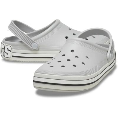 Crocs Białe Unisex Off Court Logo Klapki - Codzienne Obuwie Crocs Białe Unisex Off Court Logo Klapki - Codzienne Obuwie