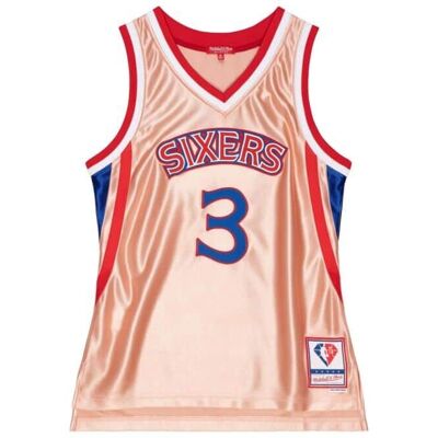 Mitchell & Ness Allen Iverson (M) Pink Sportshirt - Sportshirt Mitchell & Ness Allen Iverson (M) Pink Sportshirt - Sportshirt