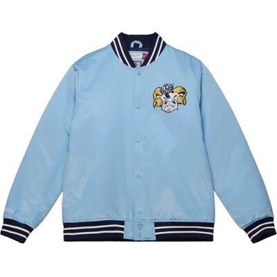 Mitchell & Ness North Carolina Hellblau Satinjacke - Jacke Mitchell & Ness North Carolina Hellblau Satinjacke - Jacke
