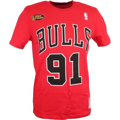 T-shirt Mitchell & Ness Chicago Bulls Dennis Rodman Rouge - NBA - Publicité T-shirt Mitchell & Ness Chicago Bulls Dennis Rodman Rouge - NBA - Publicité