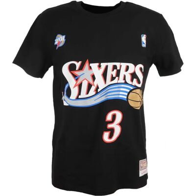 T-shirt NBA Iverson Noir Mitchell & Ness - Homme - S - Basketball - Publicité T-shirt NBA Iverson Noir Mitchell & Ness - Homme - S - Basketball - Publicité