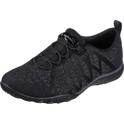 Skechers Dam Relaxed Fit Breathe-Easy Infi-Knity Sneakers - Svart Skechers Dam Relaxed Fit Breathe-Easy Infi-Knity Sneakers - Svart