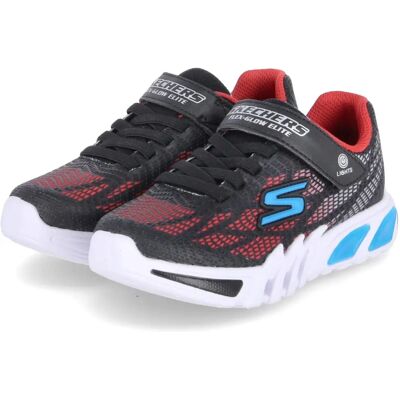 Skechers Chłopiec Flex Glow Vorlo Podświetlane Buty Sportowe - Czarny Niebieski - Buty Sportowe Dla Dzieci Skechers Chłopiec Flex Glow Vorlo Podświetlane Buty Sportowe - Czarny Niebieski - Buty Sportowe Dla Dzieci