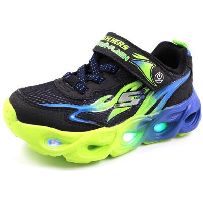 Skechers Jungen Flex Glow Elite Vorlo Leuchtende Sportschuhe - Schwarz Royal Bl - Größe: 13/F Skechers Jungen Flex Glow Elite Vorlo Leuchtende Sportschuhe - Schwarz Royal Bl - Größe: 13/F