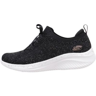 Skechers Ultra Flex 3.0 - Let's Dance Textiele Sportschoenen - Zwart/Roze Goud Skechers Ultra Flex 3.0 - Let's Dance Textiele Sportschoenen - Zwart/Roze Goud