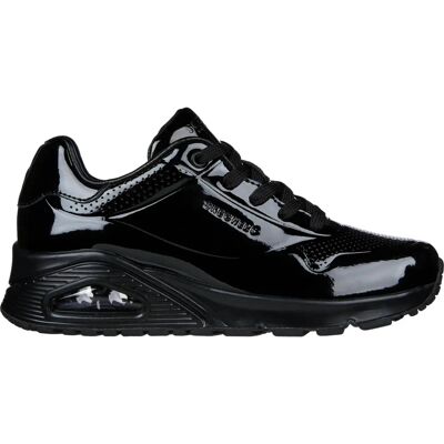 Skechers Uno Shiny One - Schwarze Flache Damenschuhe Skechers Uno Shiny One - Schwarze Flache Damenschuhe