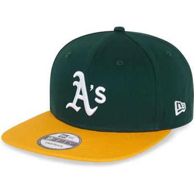 New Era MLB 9Fifty Casquette Oakland Athletics A's Snapback Réglable Top + Neuf (60245395) jaune/vert New Era MLB 9Fifty Casquette Oakland Athletics A's Snapback Réglable Top + Neuf (60245395) jaune/vert
