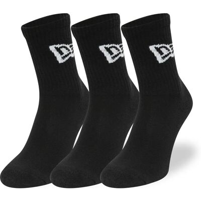 Chaussettes Crew Flag New Era - Unisexe, Mélange de coton, Pack de 3 Chaussettes Crew Flag New Era - Unisexe, Mélange de coton, Pack de 3