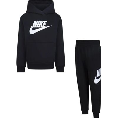 Nike Zwart Trainingspak - Sportieve katoen fleece voor kinderen Nike Zwart Trainingspak - Sportieve katoen fleece voor kinderen