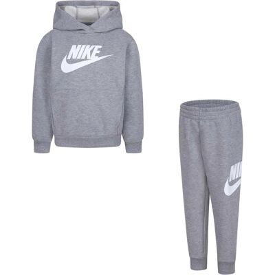 Nike Grauer Kinder-Jogginganzug - Fleece, Kapuzen, Kängurutasche Nike Grauer Kinder-Jogginganzug - Fleece, Kapuzen, Kängurutasche