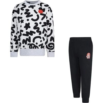 Converse 8cf302-023 Gray/Black Tracksuit for 3-7 Years Converse 8cf302-023 Gray/Black Tracksuit for 3-7 Years