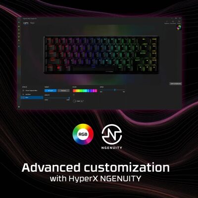 HyperX Alloy Origins 65 - Tastatură mecanică pentru jocuri - HX Aqua - Neagră HyperX Alloy Origins 65 - Tastatură mecanică pentru jocuri - HX Aqua - Neagră