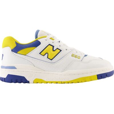 New Balance 550 Sneaker Weiß/Gelb/Blau - Niedrig, perforiert, Schnürung - Turnschuh New Balance 550 Sneaker Weiß/Gelb/Blau - Niedrig, perforiert, Schnürung - Turnschuh
