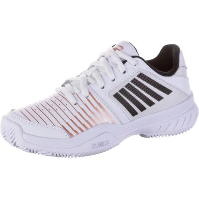 Chaussures de tennis K-Swiss Court Express - blanc/noir/rosé or - Chaussures de tennis - Publicité Chaussures de tennis K-Swiss Court Express - blanc/noir/rosé or - Chaussures de tennis - Publicité