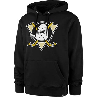 mikina Anaheim Ducks Burnside - fleece, kapsa kangur, černá mikina Anaheim Ducks Burnside - fleece, kapsa kangur, černá