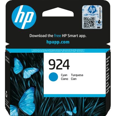 HP 924 Cyan Original Blækpatronne - Blækpatronne HP 924 Cyan Original Blækpatronne - Blækpatronne