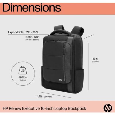 Mochila para portátil HP Renew Executive de 16 pulgadas Mochila para portátil HP Renew Executive de 16 pulgadas
