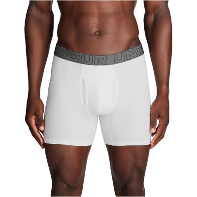 Under Armour prestanda bomull boxershorts - 6" 3-pack vitt Under Armour prestanda bomull boxershorts - 6" 3-pack vitt
