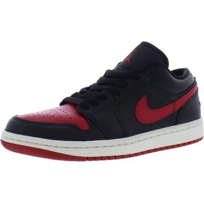 Nike Jordan Black & Red Air Jordan 1 Low Sneakers - Black/Gym Red-Sail - Size: US 6.5 - female Nike Jordan Black & Red Air Jordan 1 Low Sneakers - Black/Gym Red-Sail - Size: US 6.5 - female
