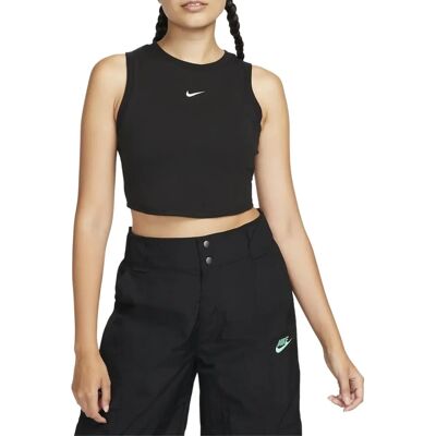 Top Crop Riblulat pentru Femei Nike - Casual și Ecologic Top Crop Riblulat pentru Femei Nike - Casual și Ecologic