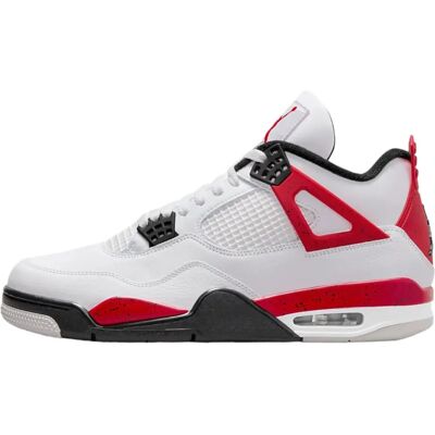 Nike Air Jordan 4 Retro Ciment Rouge - Blanc, Rouge, Noir - Baskets - Publicité Nike Air Jordan 4 Retro Ciment Rouge - Blanc, Rouge, Noir - Baskets - Publicité