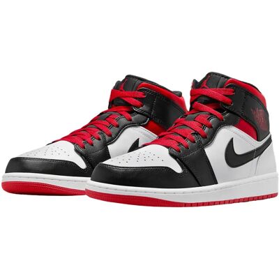Nike Jordan Air Jordan 1 Mid Sneakers - Hvid/Sort/Rød - Sneakers Nike Jordan Air Jordan 1 Mid Sneakers - Hvid/Sort/Rød - Sneakers