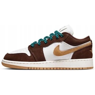 Nike Kids Jordan 1 Low Se Cacao Wow - Brązowe zamszowe sneakersy - Dzieci Nike Kids Jordan 1 Low Se Cacao Wow - Brązowe zamszowe sneakersy - Dzieci