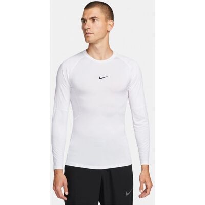 Nike Pro Dri-FIT Koszulka treningowa z długim rękawem - Biało/Czarny Nike Pro Dri-FIT Koszulka treningowa z długim rękawem - Biało/Czarny