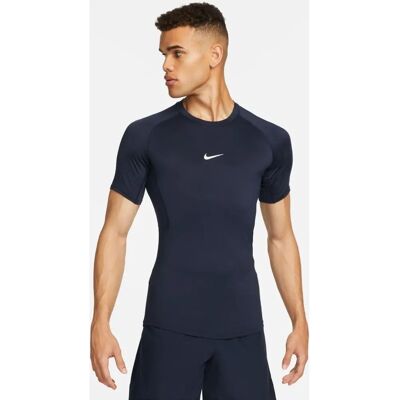 Top de antrenament Nike Pro Obsidian/White Albastru - Top de fitness Top de antrenament Nike Pro Obsidian/White Albastru - Top de fitness