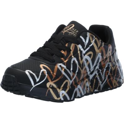 Skechers Kinder Uno Lite - Metallisch Schwarz/Gold - Sneaker Skechers Kinder Uno Lite - Metallisch Schwarz/Gold - Sneaker