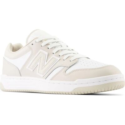 New Balance Beige & Bianco 480 Sneakers - Classico, Pelle, Scarpe Sportive New Balance Beige & Bianco 480 Sneakers - Classico, Pelle, Scarpe Sportive