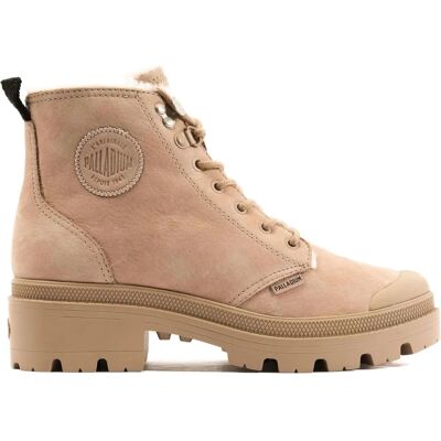 Palladium - Pallabase Nubuck Zip WL - Beige - Botas Palladium - Pallabase Nubuck Zip WL - Beige - Botas