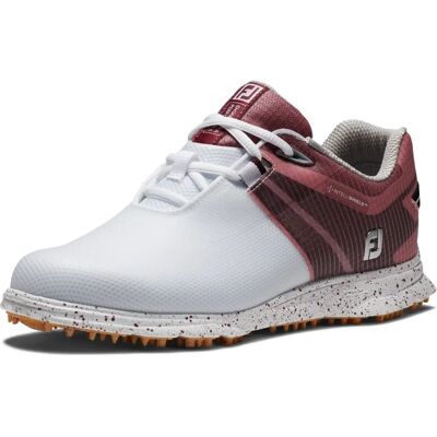 Footjoy Pro SL Sport Wasserdichte Damen Golfsko - Ghimpat, Weiß/Schwarz/Burgund Footjoy Pro SL Sport Wasserdichte Damen Golfsko - Ghimpat, Weiß/Schwarz/Burgund
