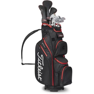 Titleist Cart 14 StaDry Cartbag - Schwarz/Rot Titleist Cart 14 StaDry Cartbag - Schwarz/Rot