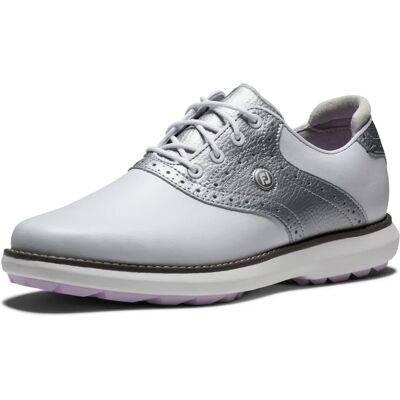 FootJoy Traditions Kvinnegolfsko - Hvit/Sølv FootJoy Traditions Kvinnegolfsko - Hvit/Sølv