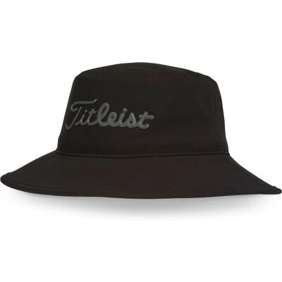 Titleist Svart/Charcoal StaDry Golf Bucket Hat - Vanntett Titleist Svart/Charcoal StaDry Golf Bucket Hat - Vanntett