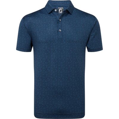 FootJoy Marine Painted Floral Lisle Herren Poloshirt - Polo FootJoy Marine Painted Floral Lisle Herren Poloshirt - Polo