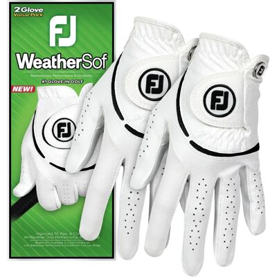 FootJoy WeatherSof Golf Gloves - White, Left, ML FootJoy WeatherSof Golf Gloves - White, Left, ML