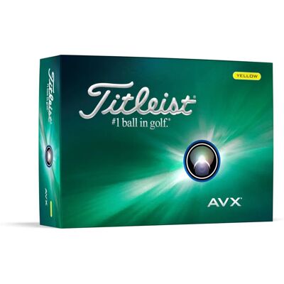 Ballons de golf Titleist AVX - Jaune - 12 pièces - Publicité Ballons de golf Titleist AVX - Jaune - 12 pièces - Publicité