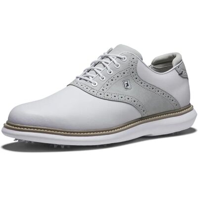 Chaussures de golf FootJoy Traditions - blanc/gris - Chaussures de golf - Publicité Chaussures de golf FootJoy Traditions - blanc/gris - Chaussures de golf - Publicité