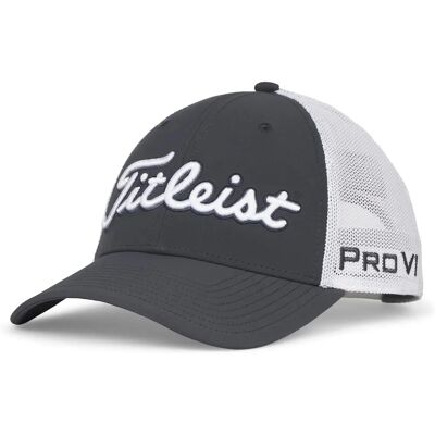 Titleist Tour Performance Mesh Cap - Gray/White - Tour-Inspired Style Titleist Tour Performance Mesh Cap - Gray/White - Tour-Inspired Style